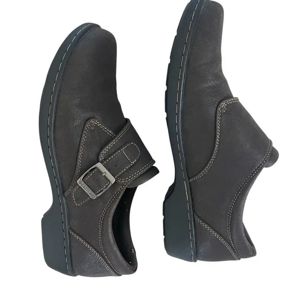 Eastland Brown Leather Sherri Shoe Women’s Size 10 10W Slip On Comfort Walking